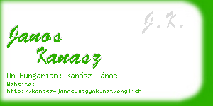 janos kanasz business card